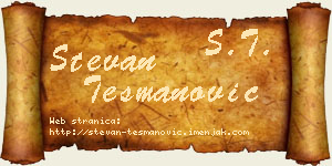 Stevan Tešmanović vizit kartica